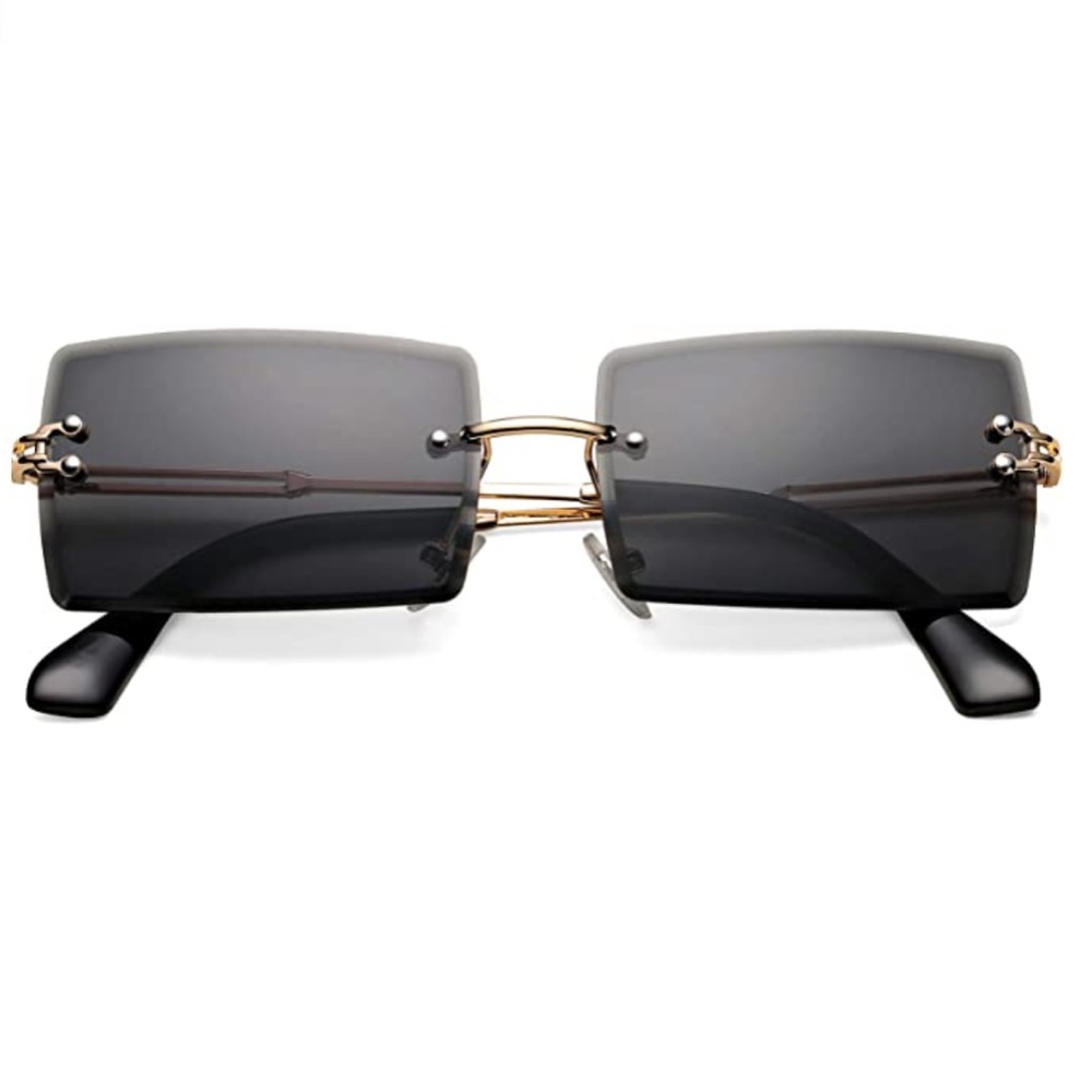 Men & Women sunglasses | Rectangle Sunglasses for Men/Women Small Rimless Square